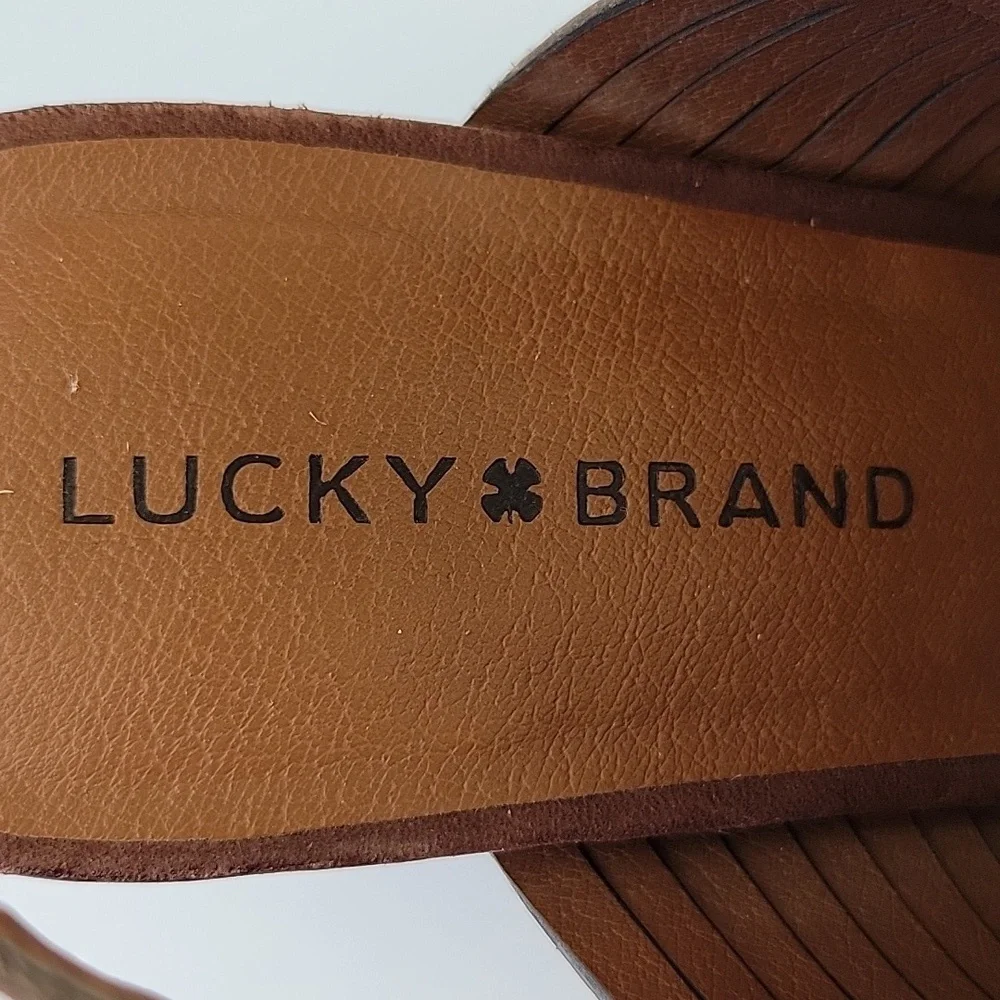 Lucky Brand Jorelie Sandals Plum Brown Size 9.5